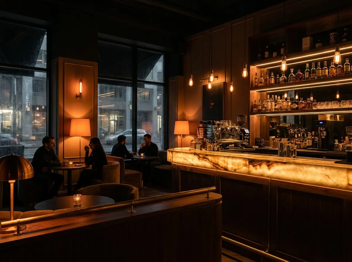 夜の店内
