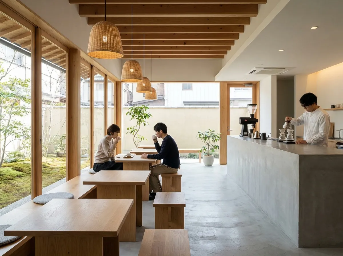 朝の光が差し込む店内